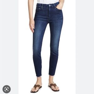 MOTHER HIGH WAISTED LOOKER ANKLE FRAY